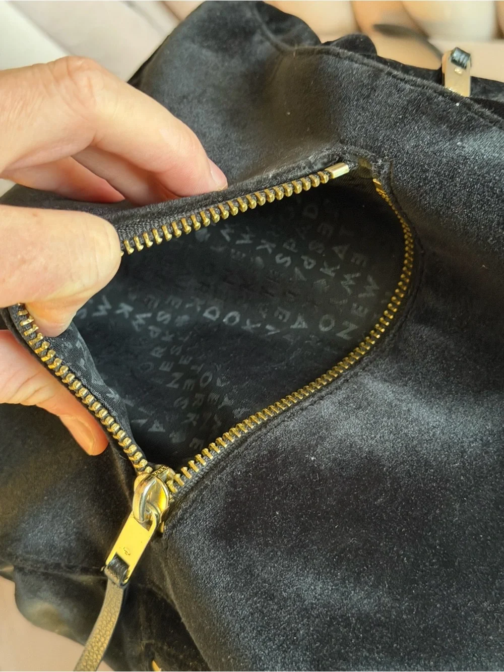 kate spade New York Black Velvet Small Backpack